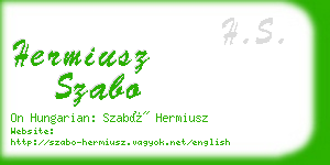 hermiusz szabo business card